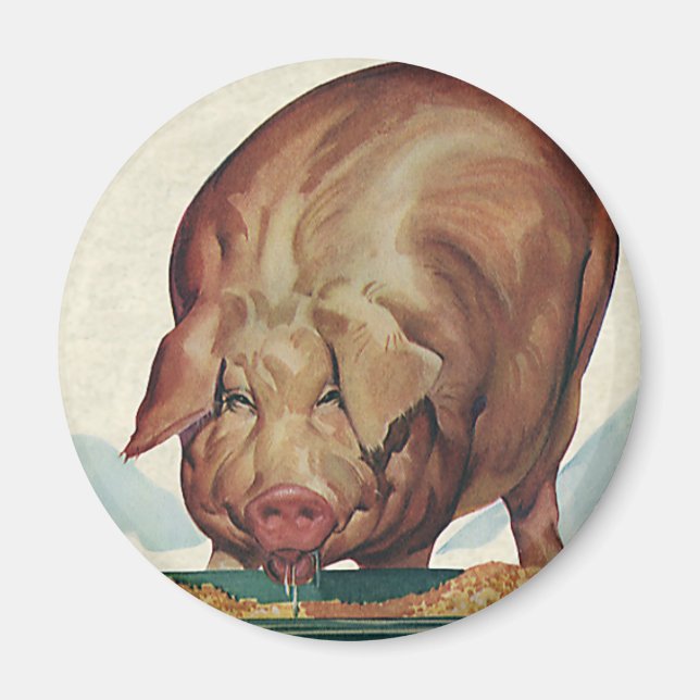 Imán Animales de granja de animales de cosecha, rodajas (Frente)