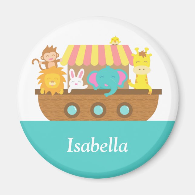 Imán Animales De La Cuta De Arca De Nohas En Niños De B (Frente)