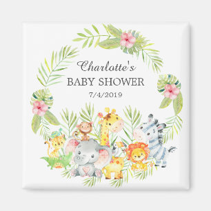 Imán Animales de la jungla Baby Shower favorecen al im