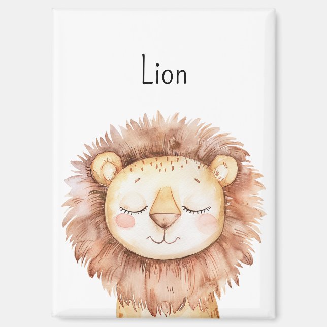 Imán Animales de León Adorables (Anverso)
