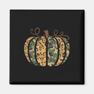 Imán Animales de moda Leopard Camo Pumpkin Imprimir que