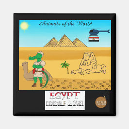 Imán Animales del Mundo, Egipto: Cocodrilo y Camello