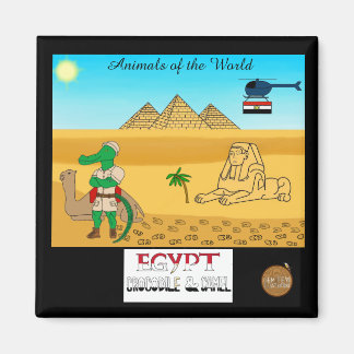 Imán Animales del Mundo, Egipto: Cocodrilo y Camello