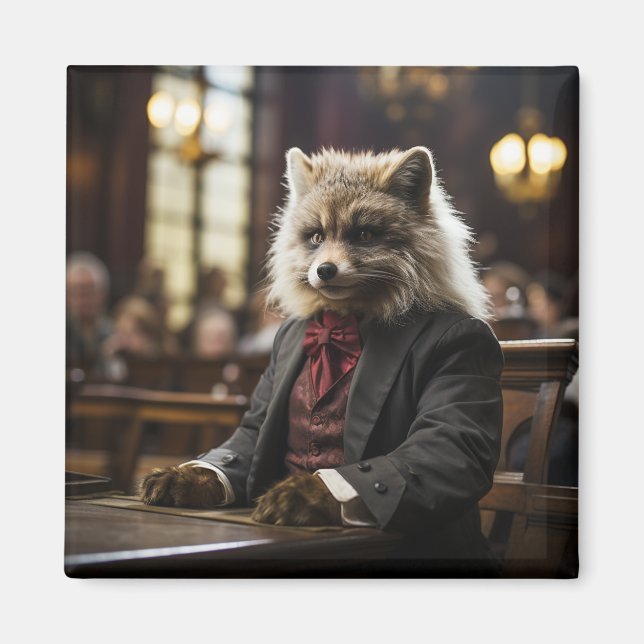 Imán Animales distinguidos de la Corte #4 (Frente)