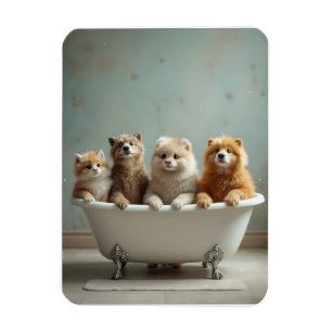Imán Animales divertidos en la bañera