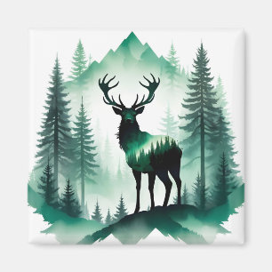 Imán Animales Elk Wildlife Animal Nature Environment Fo