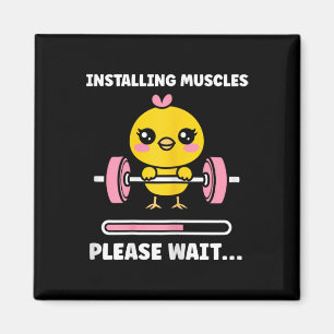 Imán Animales Instalando Músculos Fitness Culturismo Ch