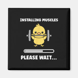 Imán Animales Instalando Músculos Fitness Culturismo Ch