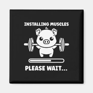 Imán Animales Instalando Músculos Fitness Culturismo Pi