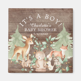 Imán Animales rústicos de Woodland Baby Shower favorece