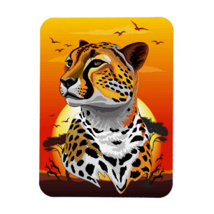 Imán Animales salvajes de la costa africana Cheetah