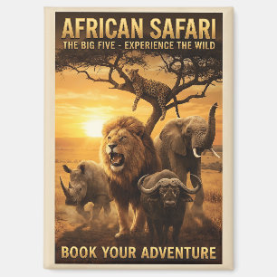Imán Animales salvajes del Big Five del safari africano