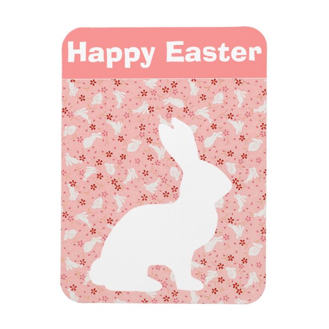 Imán Animales Tiernos Vintage Pascua | Conejo (Vertical)