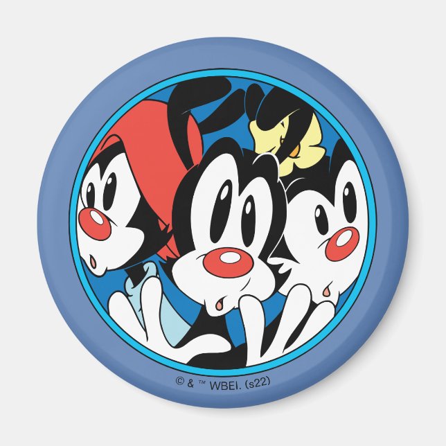 Imán Animaniacs | Gráfico circular de hermanos Warner (Frente)