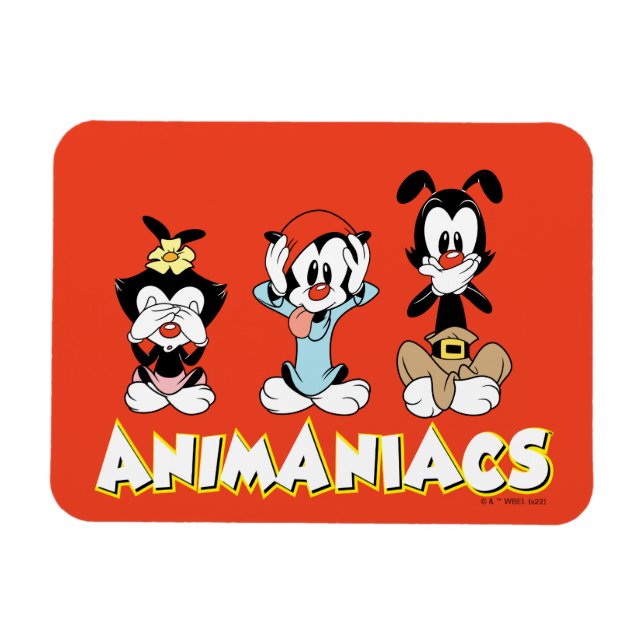 Imán Animaniacs | Gráfico de Warner Siblings "No Evil" (Horizontal)