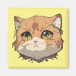 Imán Anime Cat Face