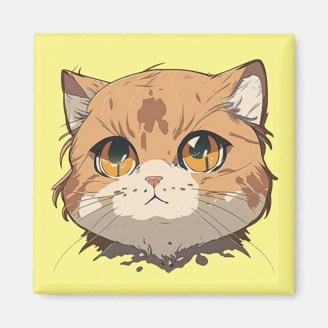 Imán Anime Cat Face (Frente)