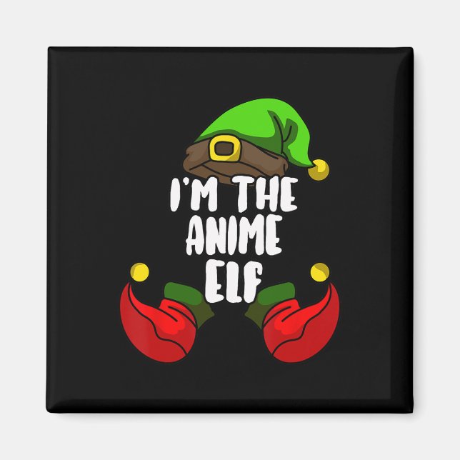 Imán Anime Elf Mateo Grupo Familiar Navidades Fiesta Pa (Frente)