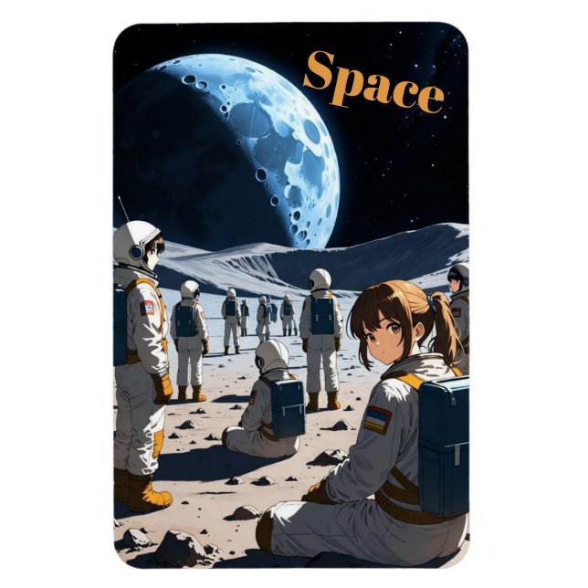 Imán Anime en el espacio (Vertical)