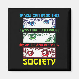 Imán Anime Fan Viendo Anime Phrase Fun Anime Lover