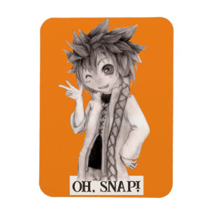 Imán Anime Guy O SNAP, Dibujo Original