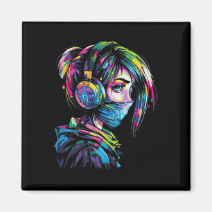 Imán Anime Manga Motif Ilustracion de auriculares Anime