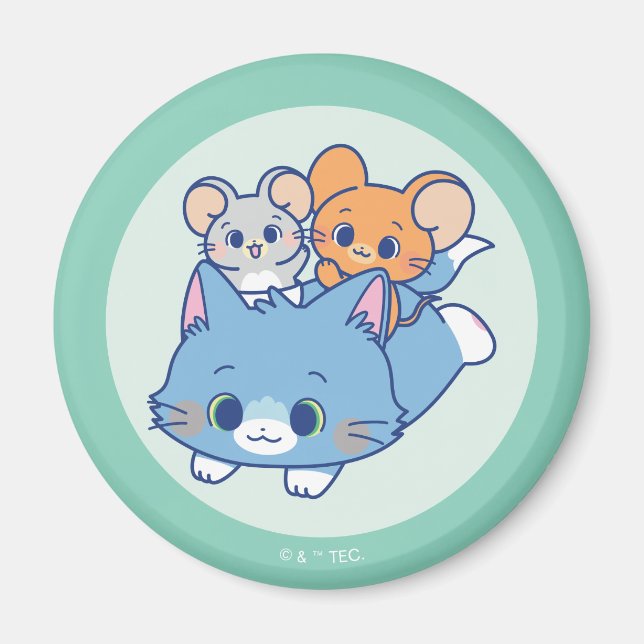 Imán Anime Tom, Jerry y Tuffy (Frente)