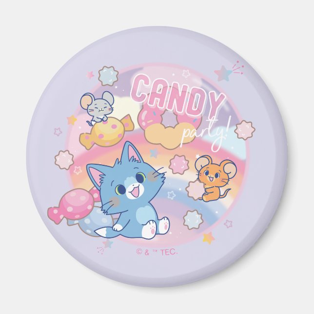 Imán Anime Tom y Jerry Candy Fiesta (Frente)