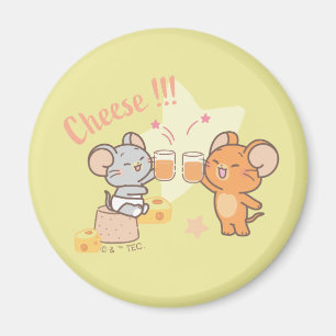 Imán Anime Tuffy y Jerry Cheese