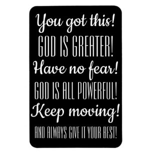 Imán ¡Ánimo fe inspiración Dios es más grande!