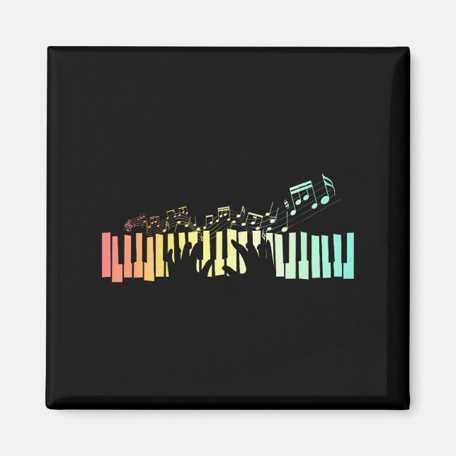 Imán Anist Keyboards Music Notes Ano  (Frente)