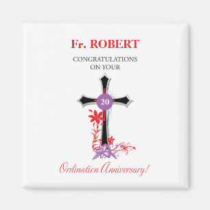 Imán Aniversario 20 de Ordenación Sacerdotal Cruz Negra