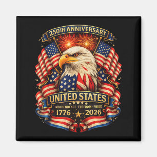 Imán Aniversario 250 de independencia de EEUU 1776 2026