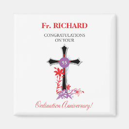 Imán Aniversario 55 de Ordenación Sacerdotal Cruz Negra