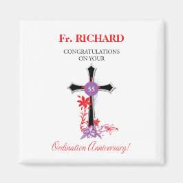 Imán Aniversario 55 de Ordenación Sacerdotal Cruz Negra