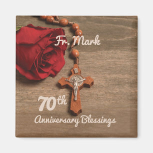Imán Aniversario 70 de Ordenación Sacerdotal Rosa y Ros