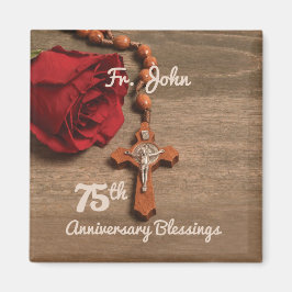 Imán Aniversario 75 de Ordenación del Sacerdote Rosa y