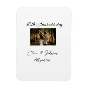 Imán Aniversario boda agregar nombre año imagen par de
