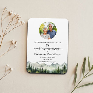 Imán Aniversario de Boda Mountain Pine 83 Save the Date