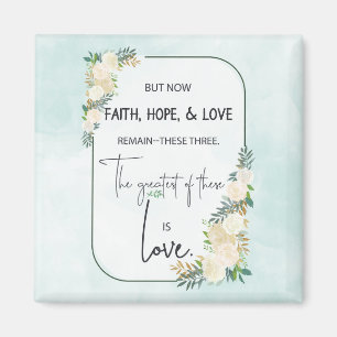 Imán Aniversario de Boda Religiosa Fe Esperanza Amor
