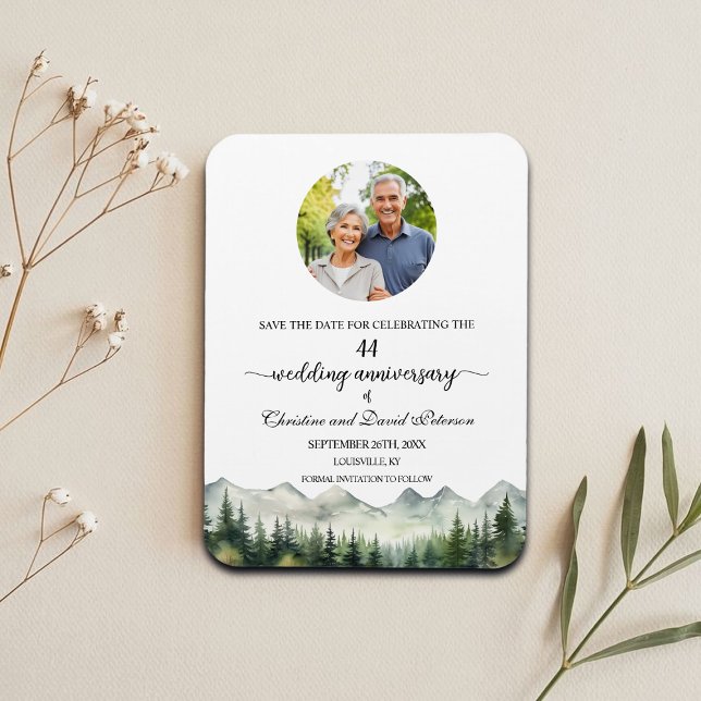 Imán Aniversario de bodas de Mountain Pine 44 Save the  (Subido por el creador)