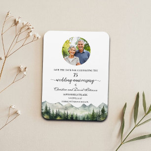 Imán Aniversario de Bodas Mountain Pine 75 Save the Dat
