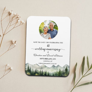 Imán Aniversario de bodas número 41 para Save the Date