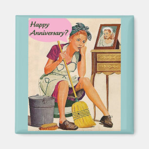 Imán Aniversario de Retro Housewife