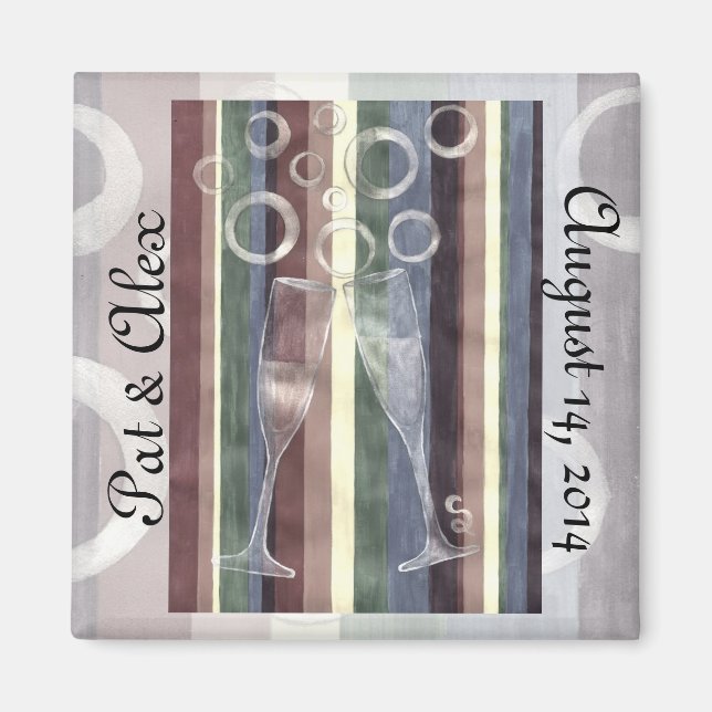 Imán Aniversario del Arcoiris personalizado (Frente)