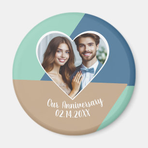 Imán Aniversario del Boda fotográfico personalizado Kee