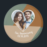 Imán Aniversario del Boda fotográfico personalizado Kee<br><div class="desc">Este imán es la manera perfecta de celebrar el aniversario de tu boda con tu foto personalizada dentro de un corazón para un conservador eterno en los años por venir.</div>