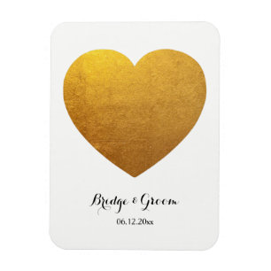 Imán Aniversario del Boda personalizado de forma de cor