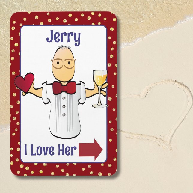 Imán Aniversario del Boda Personalizado masculino de la (Subido por el creador)