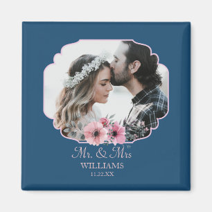 Imán Aniversario del matrimonio de foto recién casada